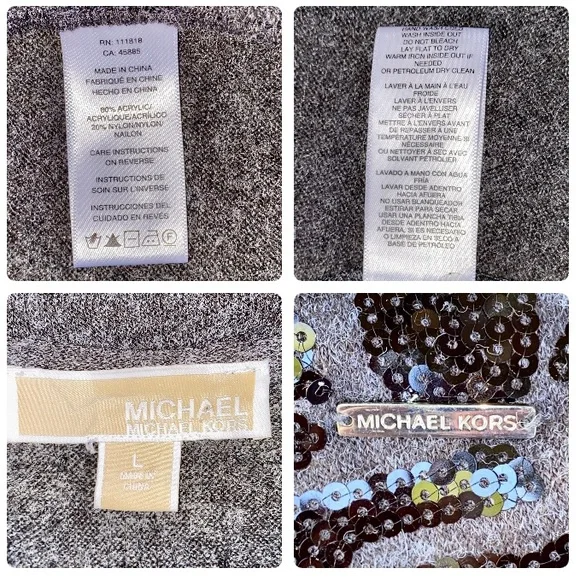 ❤️ Michael Kors   Sparkling Sequin sweater/dress   size L. Pl 37) - Picture 17 of 17